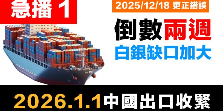 第44集 |【修正版】| 緊急！距離中國白銀出口門檻提高還有16天｜上海交易所6次提高保證金