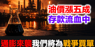 我們都將為戰爭買單！三組數據揭示：通膨已在路上，你的存款正在流血